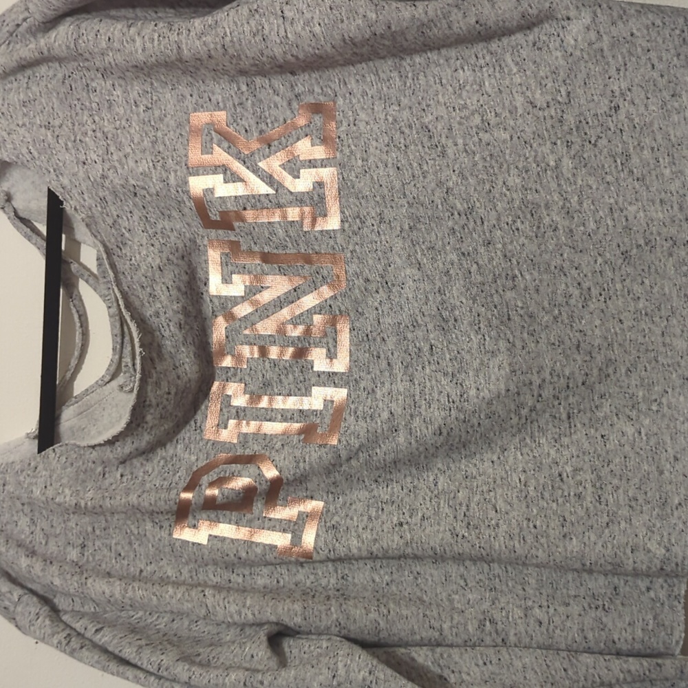 Pink by Victoria Secret gray long sleeve crop